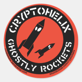 Cryptohelix - Ghostly Rocketのステッカー ラウンドシール