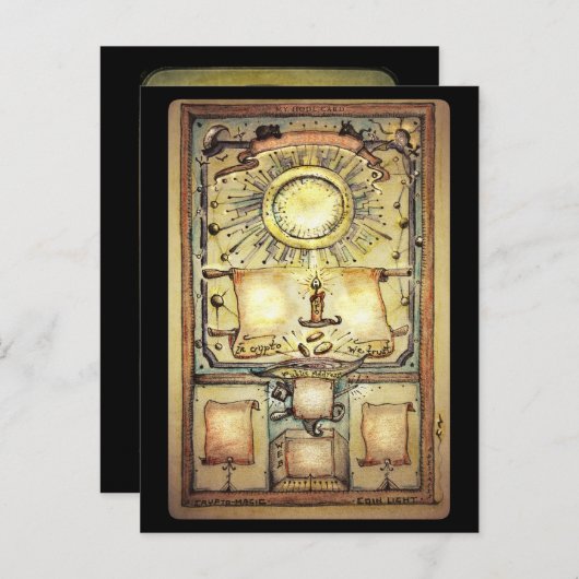 'CryptoMagic'カスタマイズ可能なウォレットまたはHODLカード インビテーションポストカード (正面/裏面)