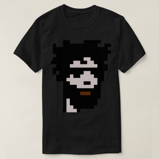 CryptoPunk 15髭とサングラスクラスを持つ男性 Tシャツ (デザイン正面)