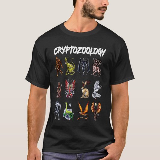 Cryptozology Cryptid生物ファンタジー神話M Tシャツ (正面)