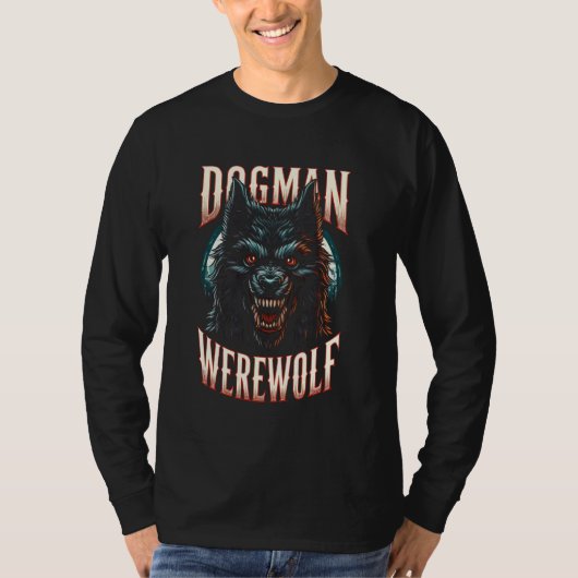 Cryptozology Cryptid Dogman Wolf Creative Fan Tシャツ (正面)