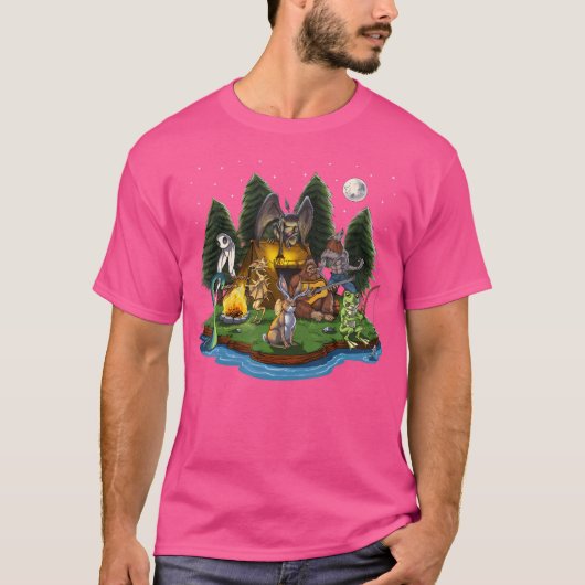 Cryptozoology暗号化生物Bigfootジャカロープ Tシャツ (正面)