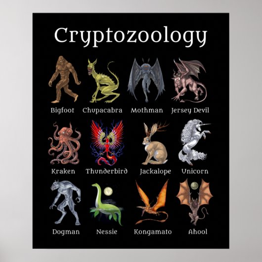 Cryptozoology Cryptid Creatures ポスター (正面)