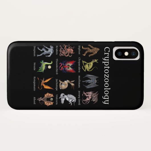 Cryptozoology Cryptid Creatures Case-Mate iPhoneケース (裏面(横))