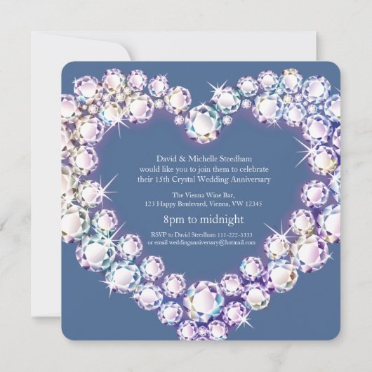 Crystalの結婚ハート15年パーティー 招待状 (裏面)