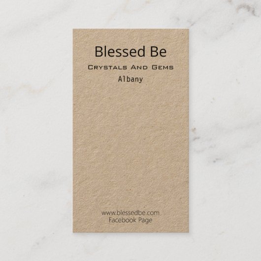 Crystal及びGemパッケージバッキング 名刺 (正面)