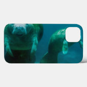Crystal川の彼女の子牛を持つ母マナティー Case-Mate iPhoneケース (裏面 (横))
