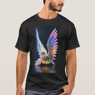 Crystal はっきりした EagleエンブレムTシャツ： Enbrace Fearles Tシャツ