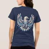 Crystal 王室の Eagle:パワーとエレガンスのシンボル トライブレンドTシャツ (裏面)