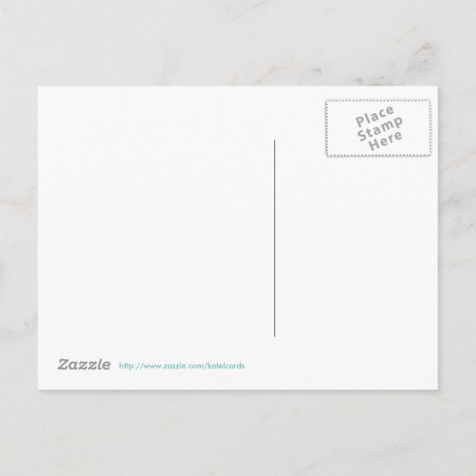 Crystal 空白の Blue日付パーティーの保存 案内ポストカード (裏面)