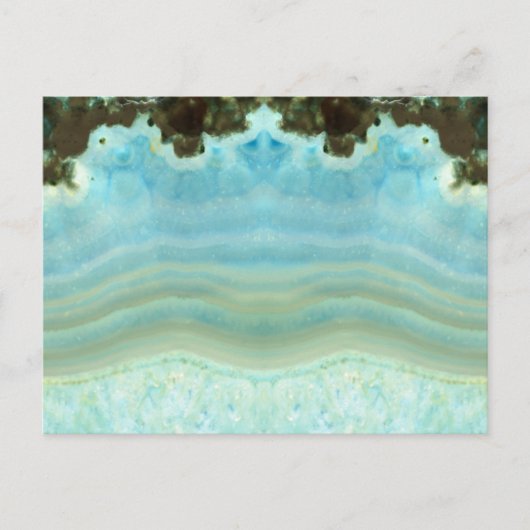 Crystal 空白の Blue日付パーティーの保存 案内ポストカード (正面)