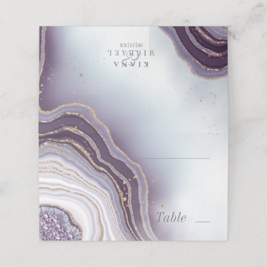 Crystal Agate結婚のアメジストID825 プレイスカード (外部開封)