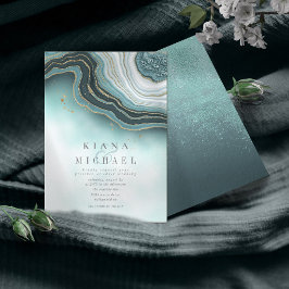 Crystal Agate結婚のティール(緑がかった色)ID825