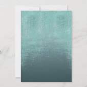 Crystal Agate結婚のティール(緑がかった色)ID825 セーブザデート (裏面)