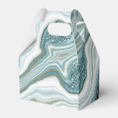 Crystal Agate結婚のティール（緑がかった色）ID825 フェイバーボックス (裏面サイド)