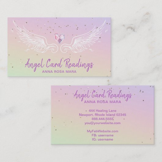 *~* Crystal Angel Wings Stary Night Sky 名刺 (正面/裏面)