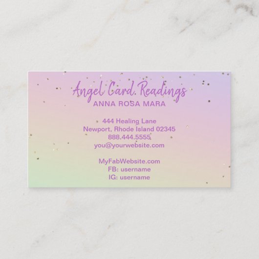 *~* Crystal Angel Wings Stary Night Sky 名刺 (裏面)