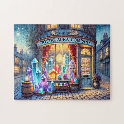 Crystal Aura Company Magical Gemstone Storefront ジグソーパズル (横)