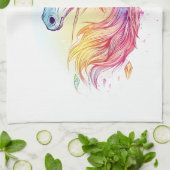 Crystal Aura Unicorn (1) キッチンタオル (折り畳み)