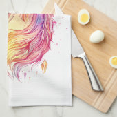 Crystal Aura Unicorn (1) キッチンタオル (四つ折り)