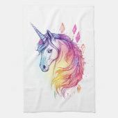 Crystal Aura Unicorn (1) キッチンタオル (縦)