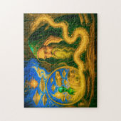 Crystal ball mage in oil-painted vision ジグソーパズル (縦)