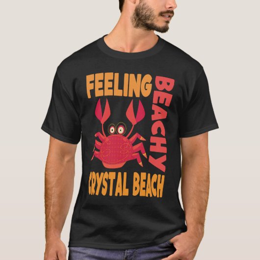 Crystal Beach Vacation Summer Quote Tシャツ (正面)