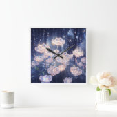 Crystal Bloom スクエア壁時計 (ホーム)