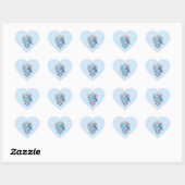 Crystal Blue Bunny and Blue Jay Heart ハートシール (シート)
