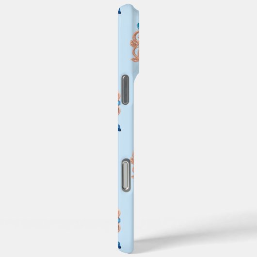 Crystal Blue Bunny and Blue Jay Heart Case-Mate iPhoneケース (裏面 / 右)