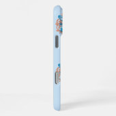 Crystal Blue Bunny and Blue Jay Heart iPhoneケース (右側面)