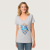 Crystal Blue Bunny and Blue Jay Heart Tシャツ (正面フル)