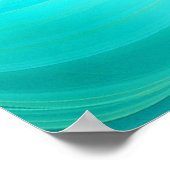 Crystal Blue FLoral Wall Art ポスター (角)