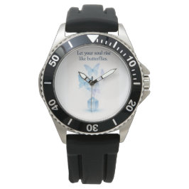 Crystal Butterfly Watch – Gemstone Beauty on Your 腕時計