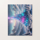 Crystal Castle Iridescent Winter Wonderland ジグソーパズル (縦)