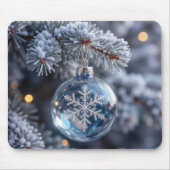Crystal Christmas Snowflake Ornament マウスパッド (正面)