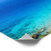 Crystal Clear Blue Ocean Bay Poster - Mediterranea ポスター (角)