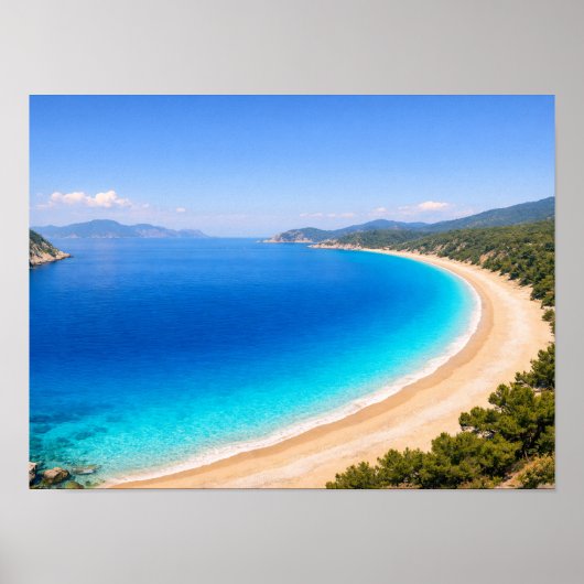 Crystal Clear Blue Ocean Bay Poster - Mediterranea ポスター (正面)
