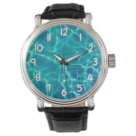 Crystal Clear Blue Water Wrist Watch Nature 腕時計