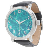 Crystal Clear Blue Water Wrist Watch Nature 腕時計 (アングル)