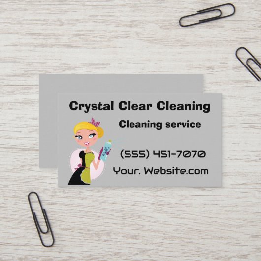 Crystal clear cleaning  名刺 (正面/裏面インサイチュ)