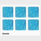Crystal Clear Sky Blue Pool Water スクエアシール (シート)