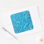 Crystal Clear Sky Blue Pool Water スクエアシール (封筒)