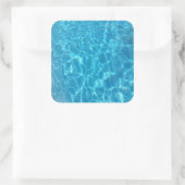Crystal Clear Sky Blue Pool Water スクエアシール (バッグ)