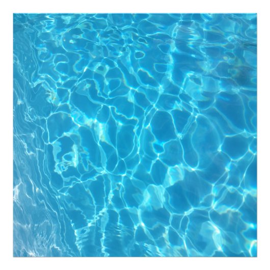 Crystal Clear Sky Blue Pool Water フォトプリント (正面)