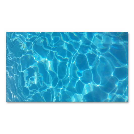 Crystal Clear Sky Blue Pool Water マグネット名刺 (正面)