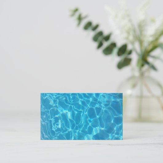 Crystal Clear Sky Blue Pool Water 名刺 (スタンド正面)