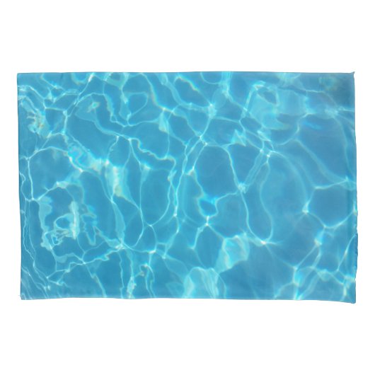 Crystal Clear Sky Blue Pool Water 枕カバー (正面)