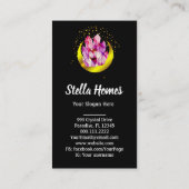  Crystal Cluster Gold Crescent Moon Mystic  名刺 (裏面)