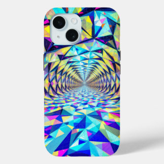 Crystal Corridor: Journey Through the Prism iPhone 15ケース